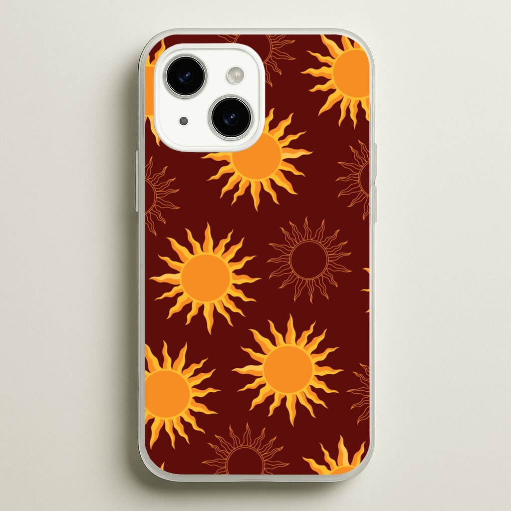 Vintage Sun Pattern - Goth Aesthetic Phone Case for iPhone 15