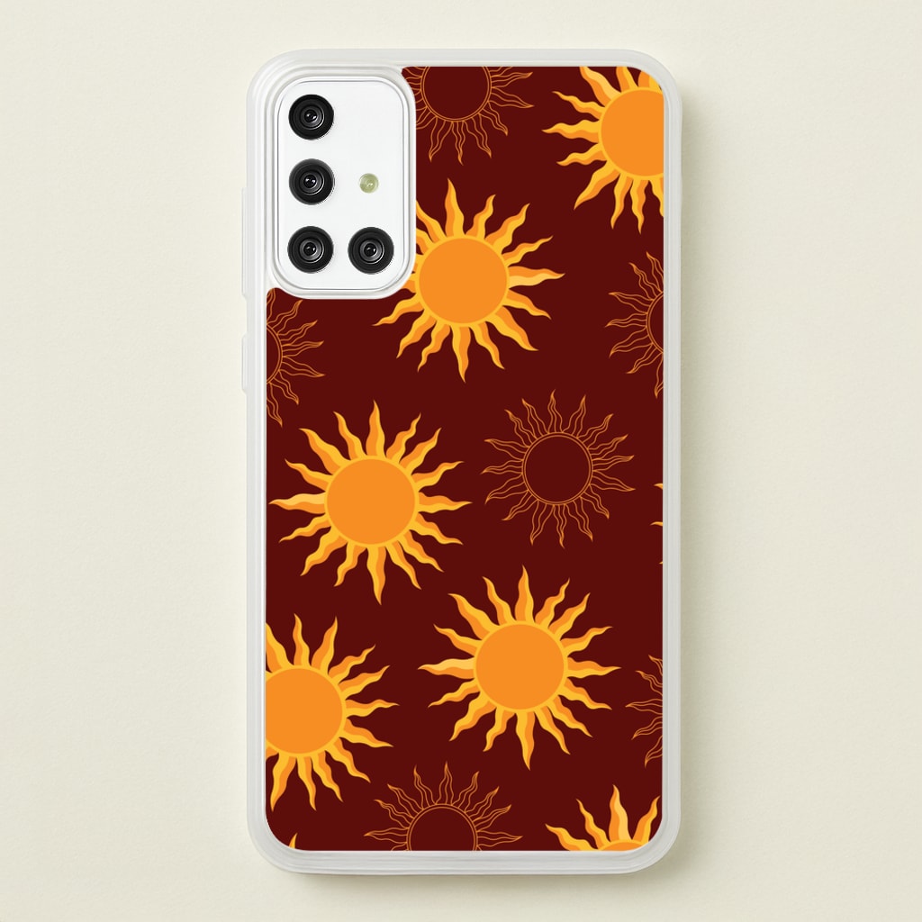 Vintage Sun Pattern - Goth Aesthetic Phone Case for Galaxy A71