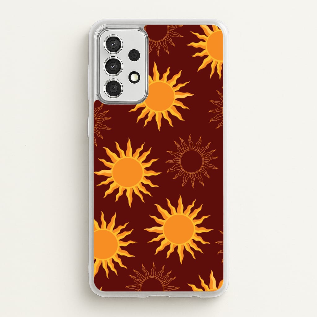 Vintage Sun Pattern - Goth Aesthetic Phone Case for Galaxy A52 / A52s