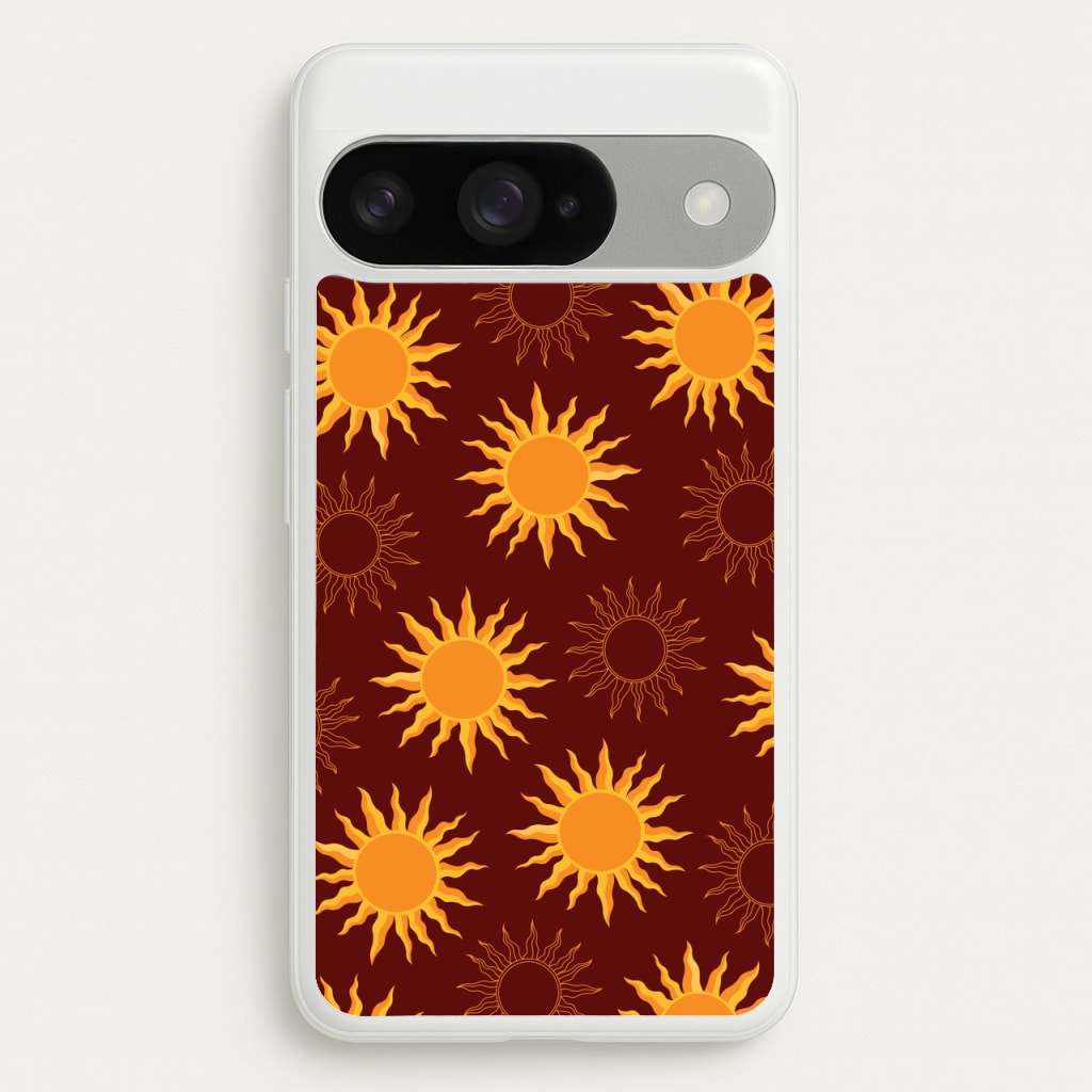 Vintage Sun Pattern Phone Case for Google Pixel 10 / 10 Pro