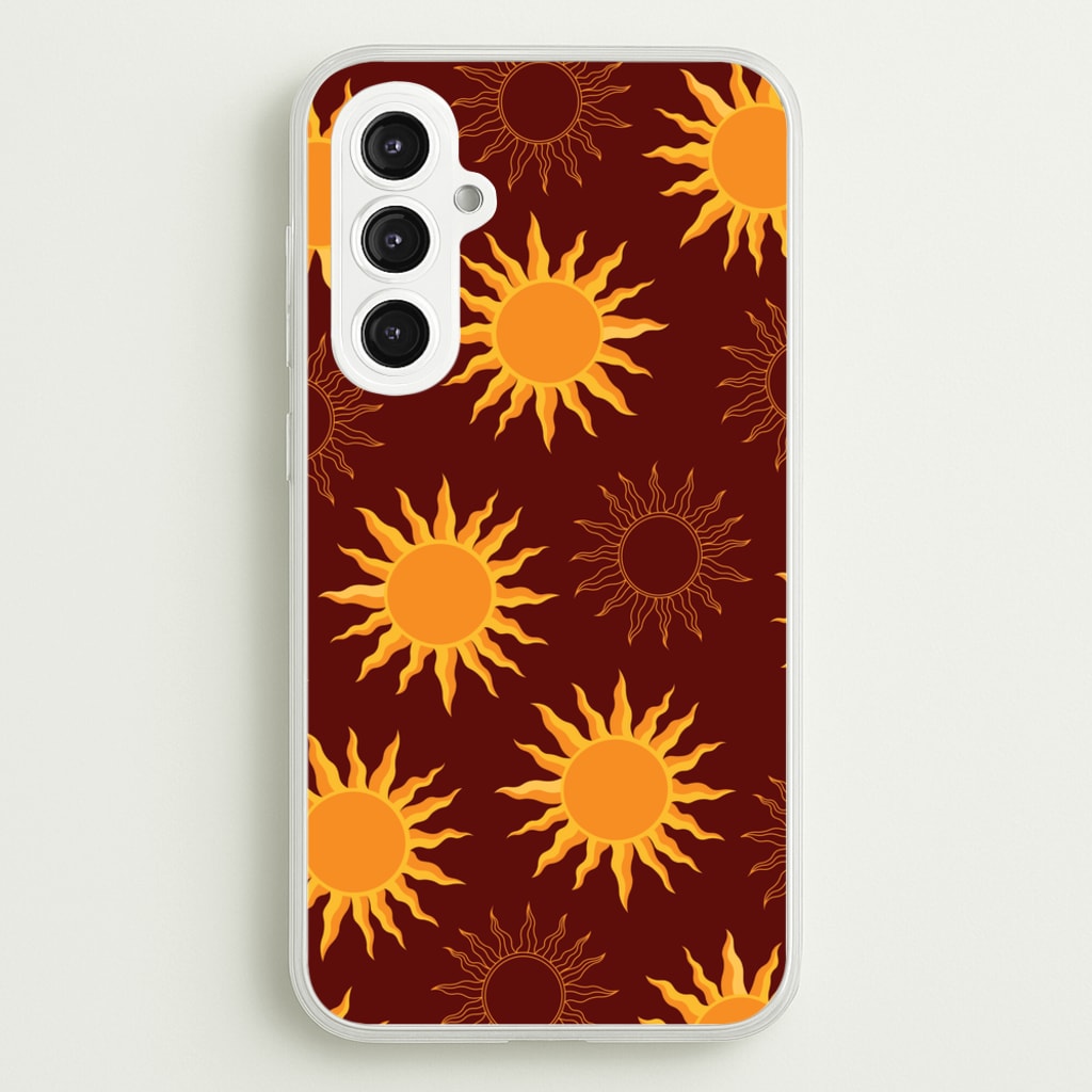Vintage Sun Pattern - Goth Aesthetic Phone Case for Galaxy S23FE