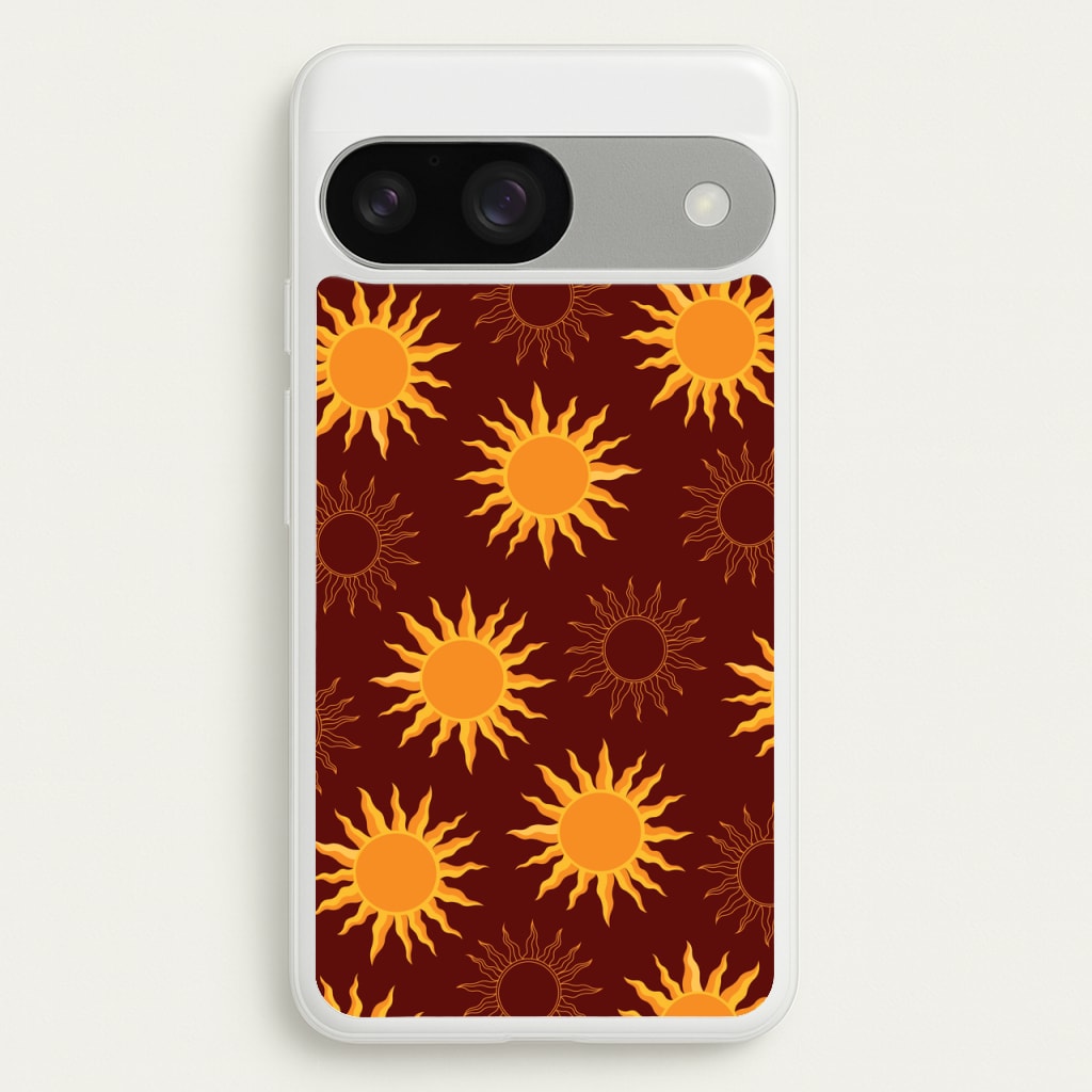 Vintage Sun Pattern - Goth Aesthetic Phone Case for Google Pixel 9 / 9 Pro