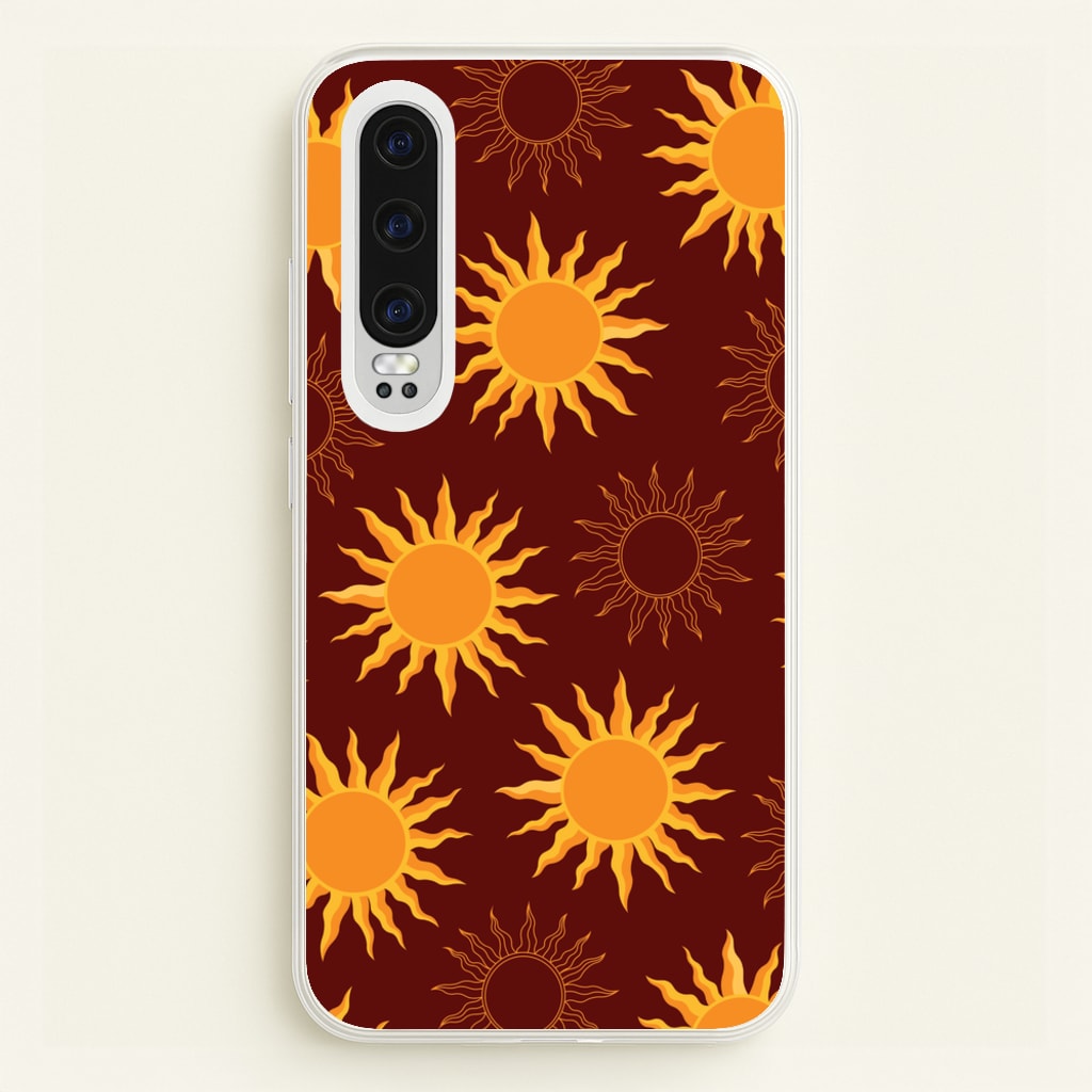 Vintage Sun Pattern - Goth Aesthetic Phone Case for Huawei P30