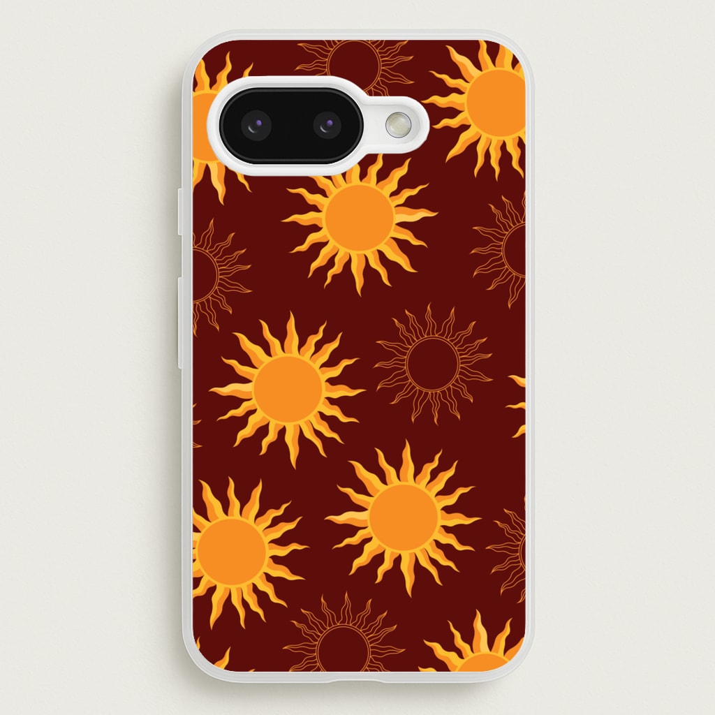 Vintage Sun Pattern - Goth Aesthetic Phone Case for Google Pixel 9a