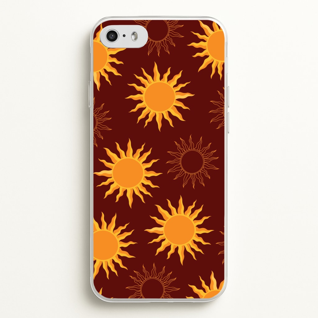 Vintage Sun Pattern - Goth Aesthetic Phone Case for iPhone 5 / 5s / SE 2016