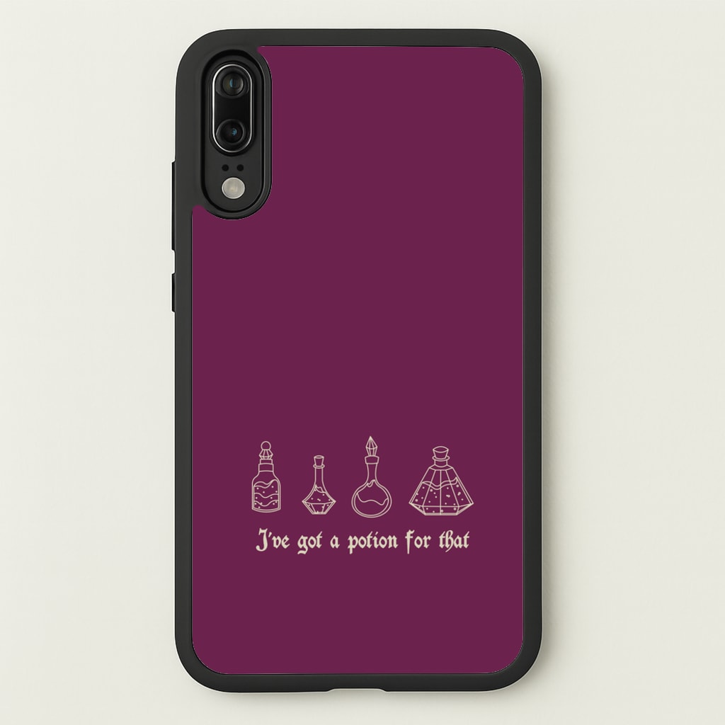 I've Got A Potion For You Dark Pink - Goth Aesthetic Phone Case for Huawei P20