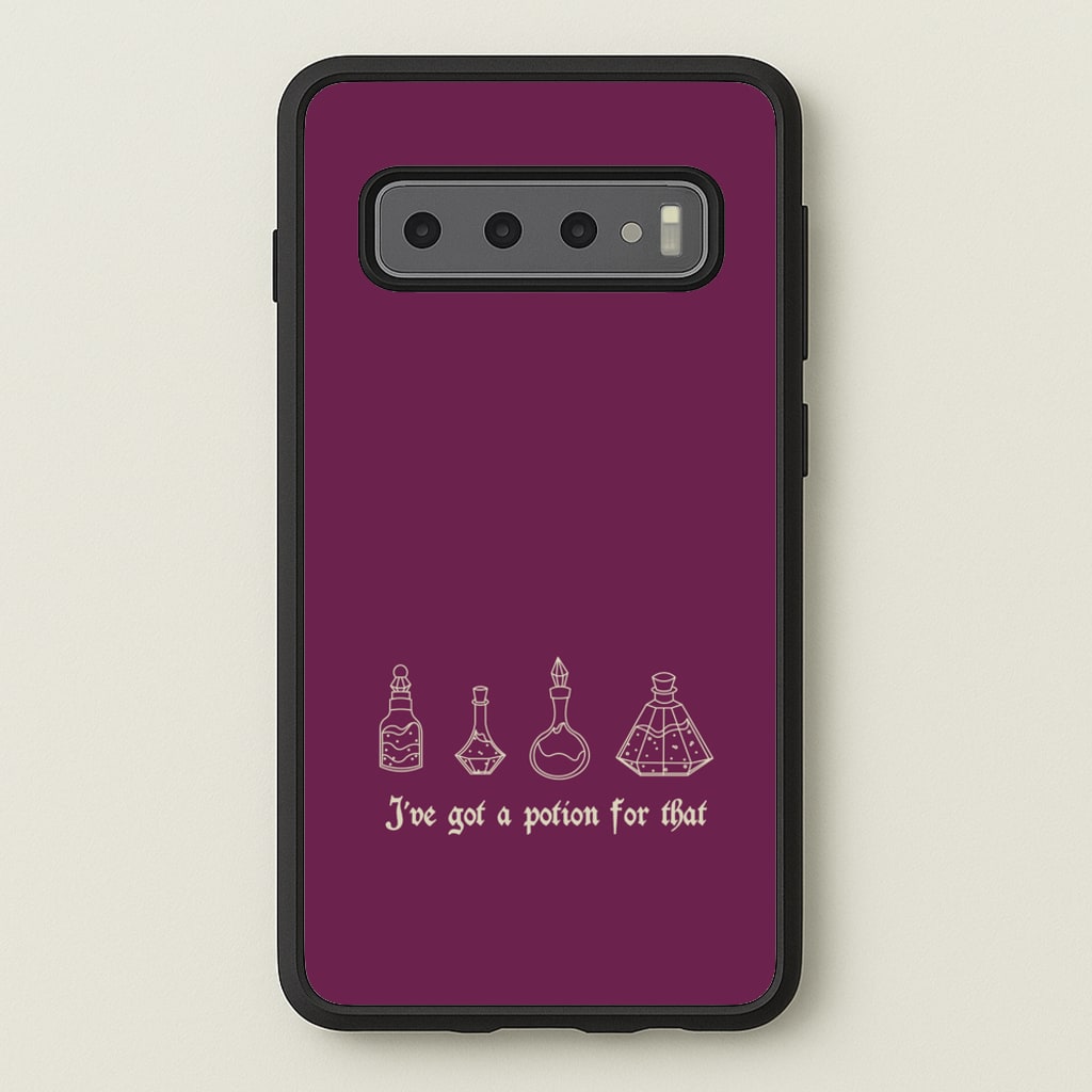 I've Got A Potion For You Dark Pink - Goth Aesthetic Phone Case for Galaxy S10 Plus