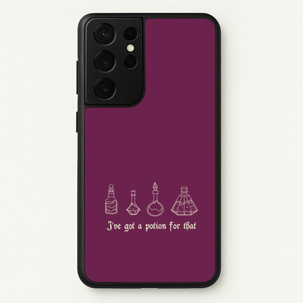 I've Got A Potion For You Dark Pink - Goth Aesthetic Phone Case for Galaxy S21 Ultra