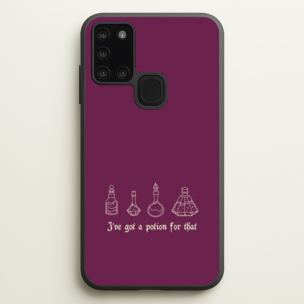 I've Got A Potion For You Dark Pink - Goth Aesthetic Phone Case for Galaxy A21s