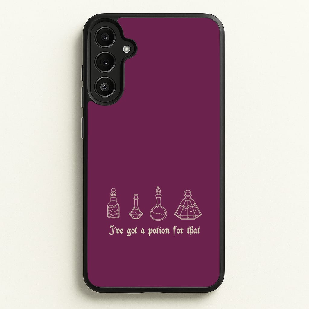 I've Got A Potion For You Dark Pink - Goth Aesthetic Phone Case for Galaxy A34