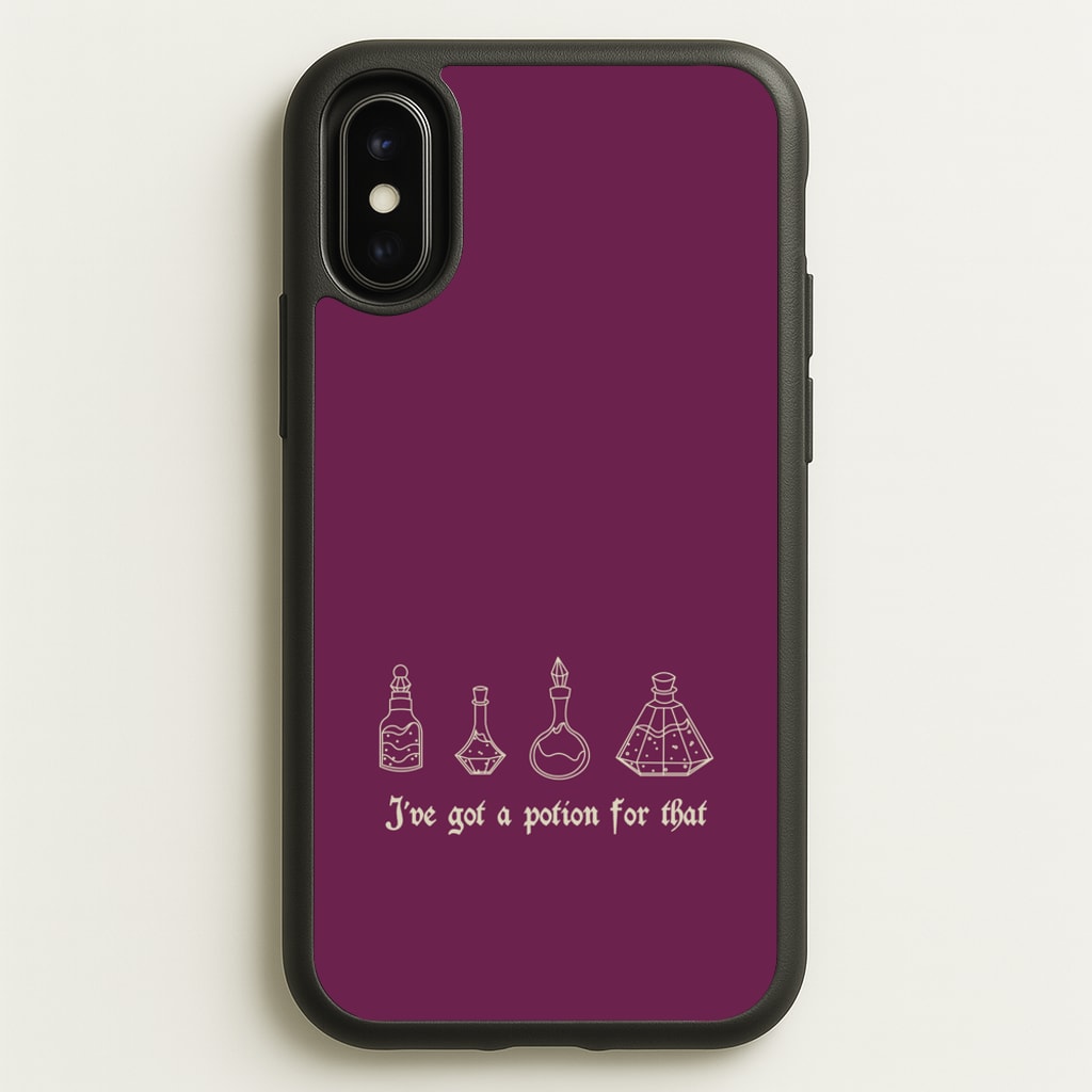 I've Got A Potion For You Dark Pink - Goth Aesthetic Phone Case for iPhone X / XS