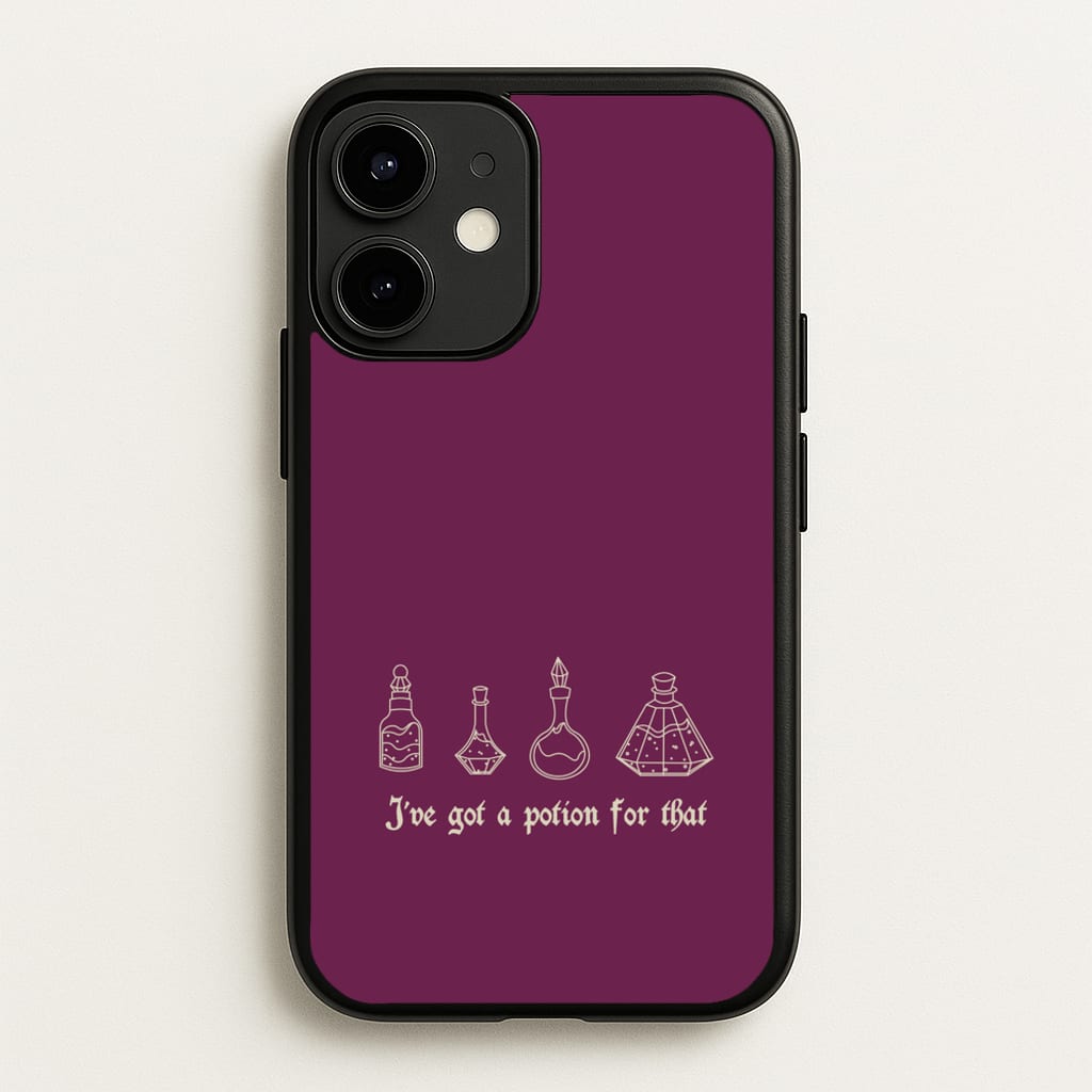 I've Got A Potion For You Dark Pink - Goth Aesthetic Phone Case for iPhone 12 / 12 Pro