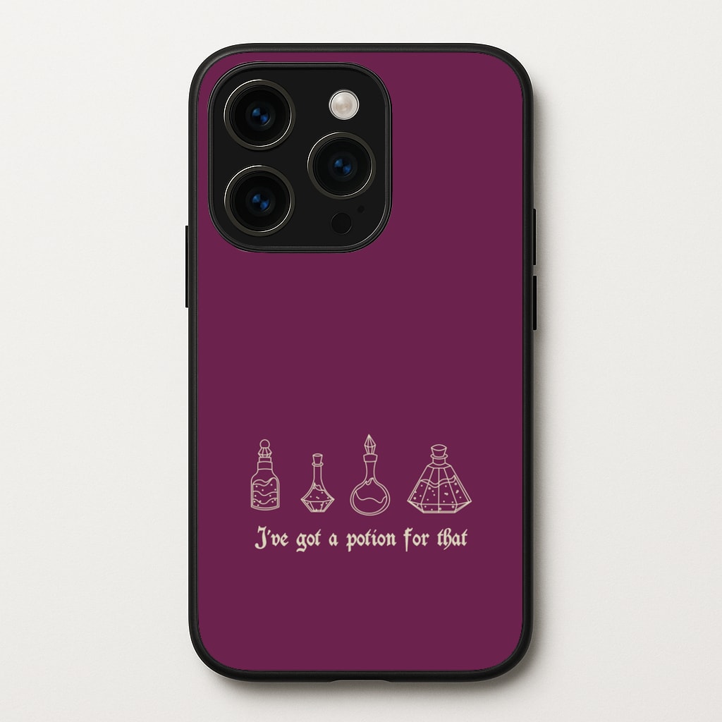 I've Got A Potion For You Dark Pink - Goth Aesthetic Phone Case for iPhone 15 Pro