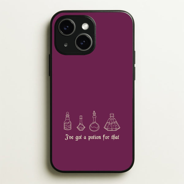 I've Got A Potion For You Dark Pink - Goth Aesthetic Phone Case for iPhone 15