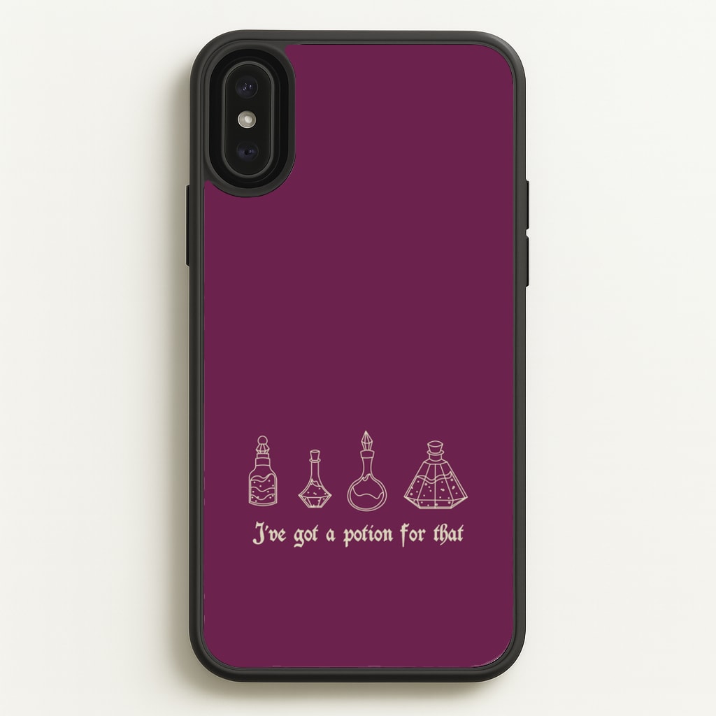 I've Got A Potion For You Dark Pink - Goth Aesthetic Phone Case for iPhone XS Max