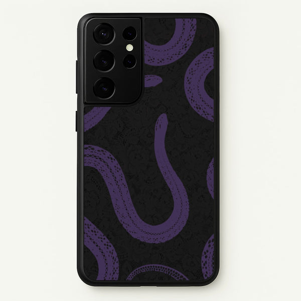 Snakes And Lace Pattern - Goth Aesthetic Phone Case for Galaxy S21 Ultra