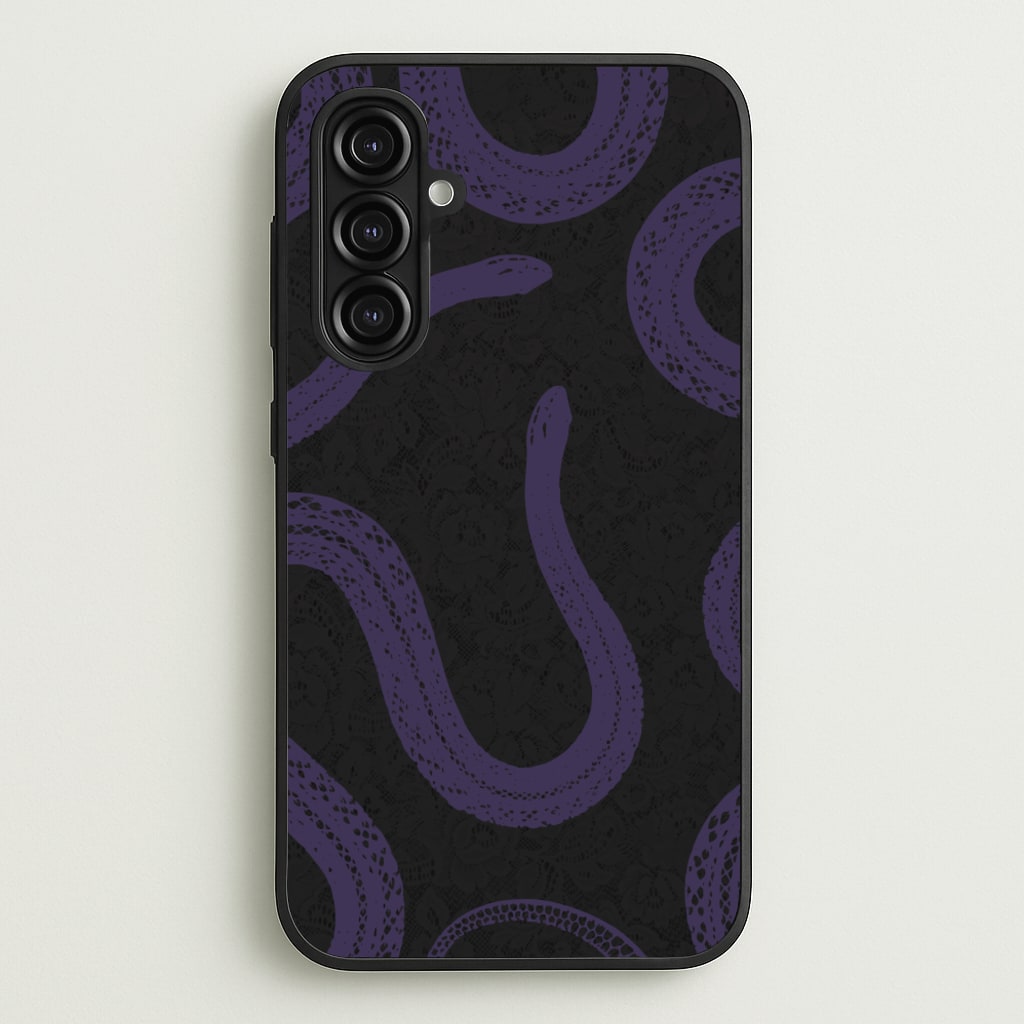 Snakes And Lace Pattern - Goth Aesthetic Phone Case for Galaxy A16