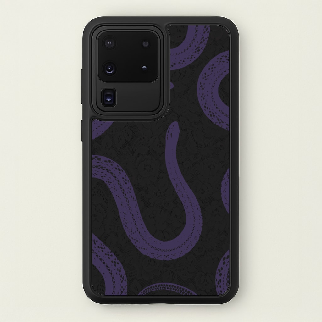 Snakes And Lace Pattern - Goth Aesthetic Phone Case for Galaxy S20 Ultra