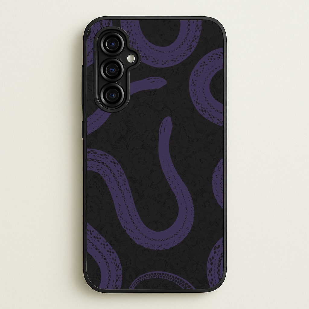 Snakes And Lace Pattern - Goth Aesthetic Phone Case for Galaxy A54