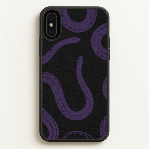 Snakes And Lace Pattern - Goth Aesthetic Phone Case for iPhone XS Max