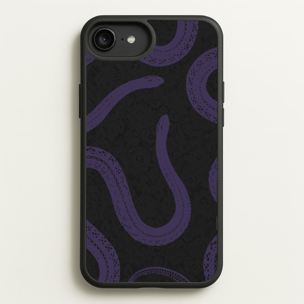 Snakes And Lace Pattern - Goth Aesthetic Phone Case for iPhone 6 Plus / 7 Plus / 8 Plus