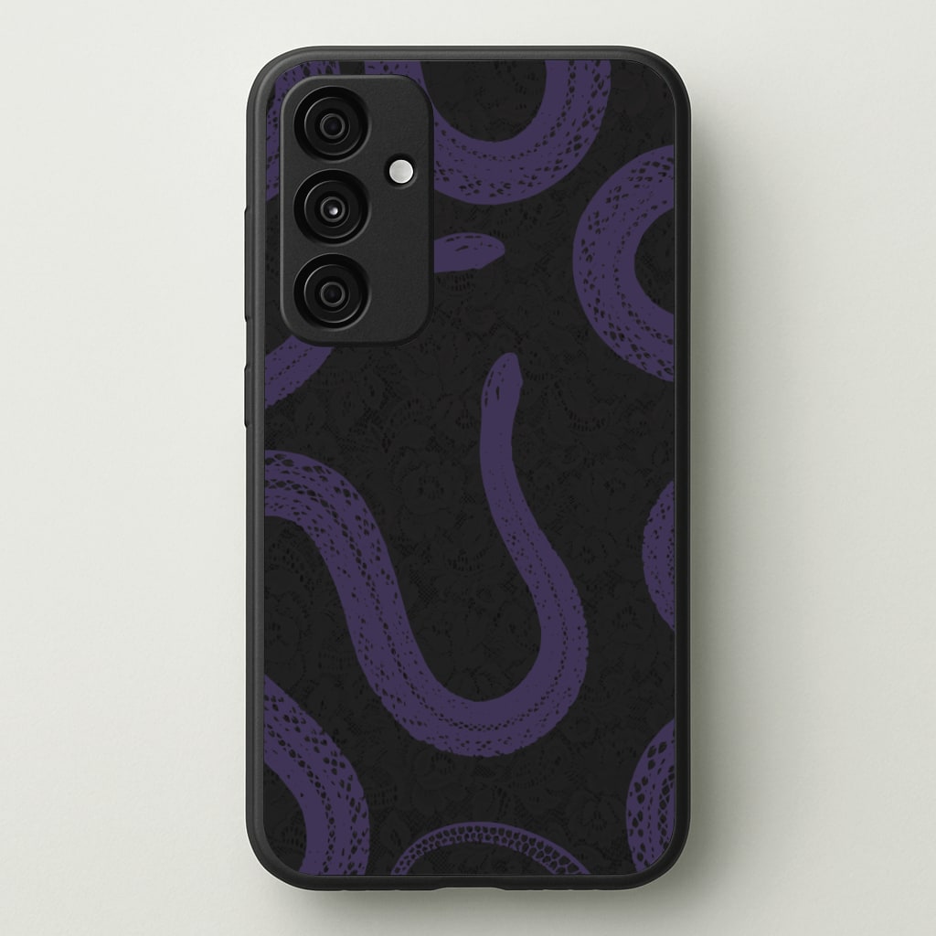 Snakes And Lace Pattern - Goth Aesthetic Phone Case for Galaxy A15
