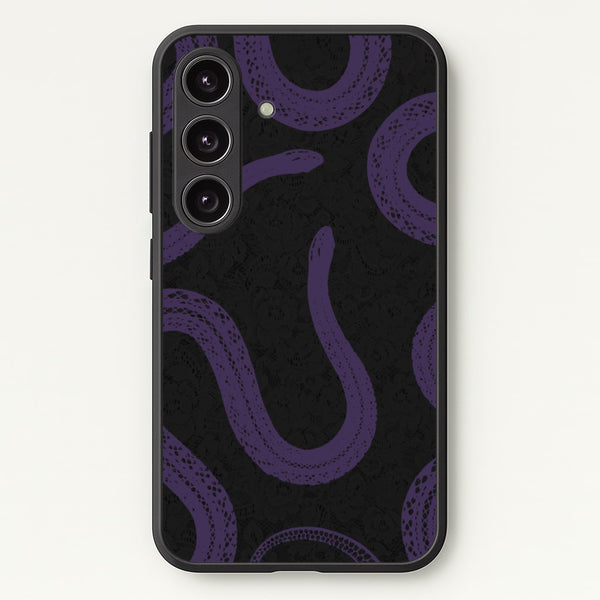 Snakes And Lace Pattern - Goth Aesthetic Phone Case for Galaxy S25