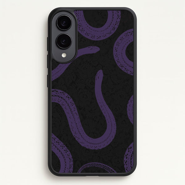Snakes And Lace Pattern - Goth Aesthetic Phone Case for Galaxy S25 Edge