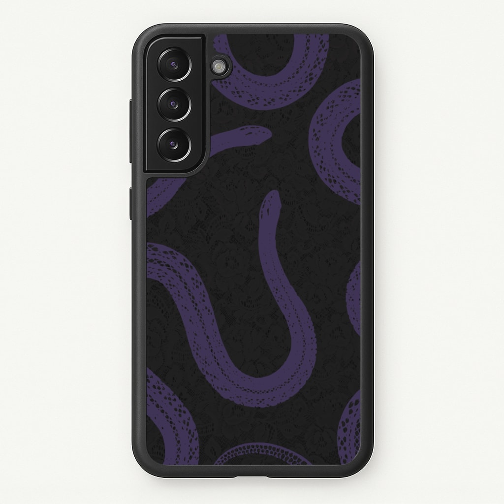 Snakes And Lace Pattern - Goth Aesthetic Phone Case for Galaxy S21