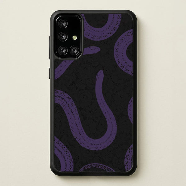 Snakes And Lace Pattern - Goth Aesthetic Phone Case for Galaxy A71