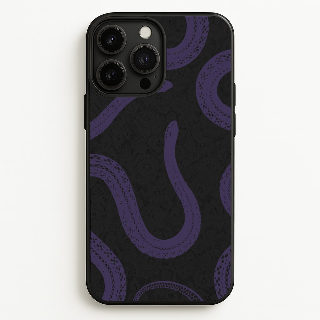 Snakes And Lace Pattern - Goth Aesthetic Phone Case for iPhone 13 Pro Max