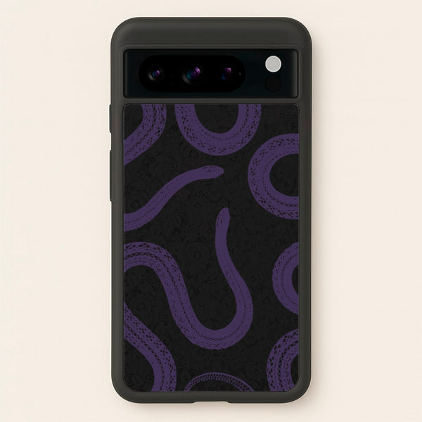 Snakes And Lace Pattern - Goth Aesthetic Phone Case for Google Pixel 8 Pro
