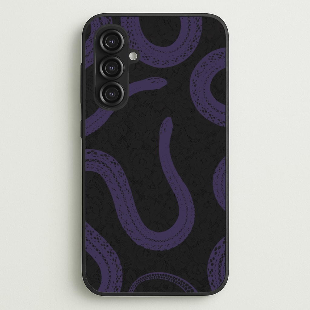 Snakes And Lace Pattern - Goth Aesthetic Phone Case for Galaxy S23FE