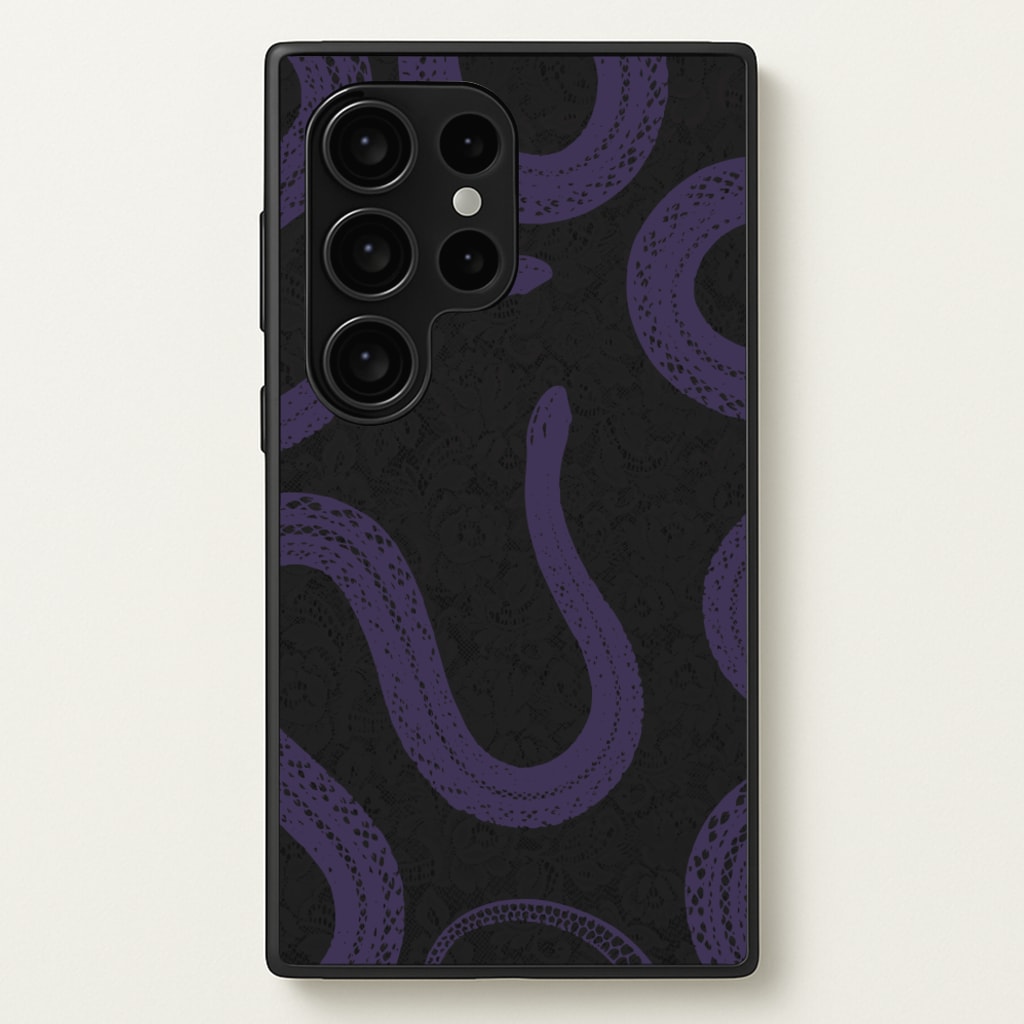 Snakes And Lace Pattern - Goth Aesthetic Phone Case for Galaxy S24 Ultra