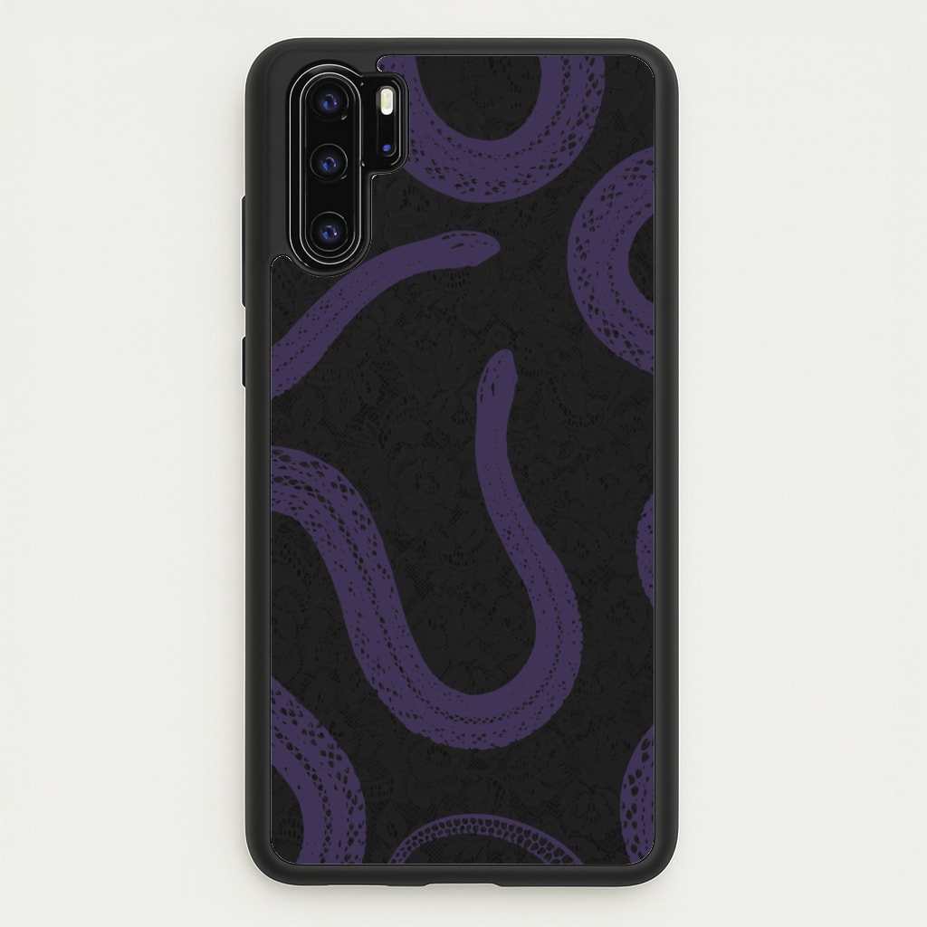 Snakes And Lace Pattern - Goth Aesthetic Phone Case for Huawei P30 Pro