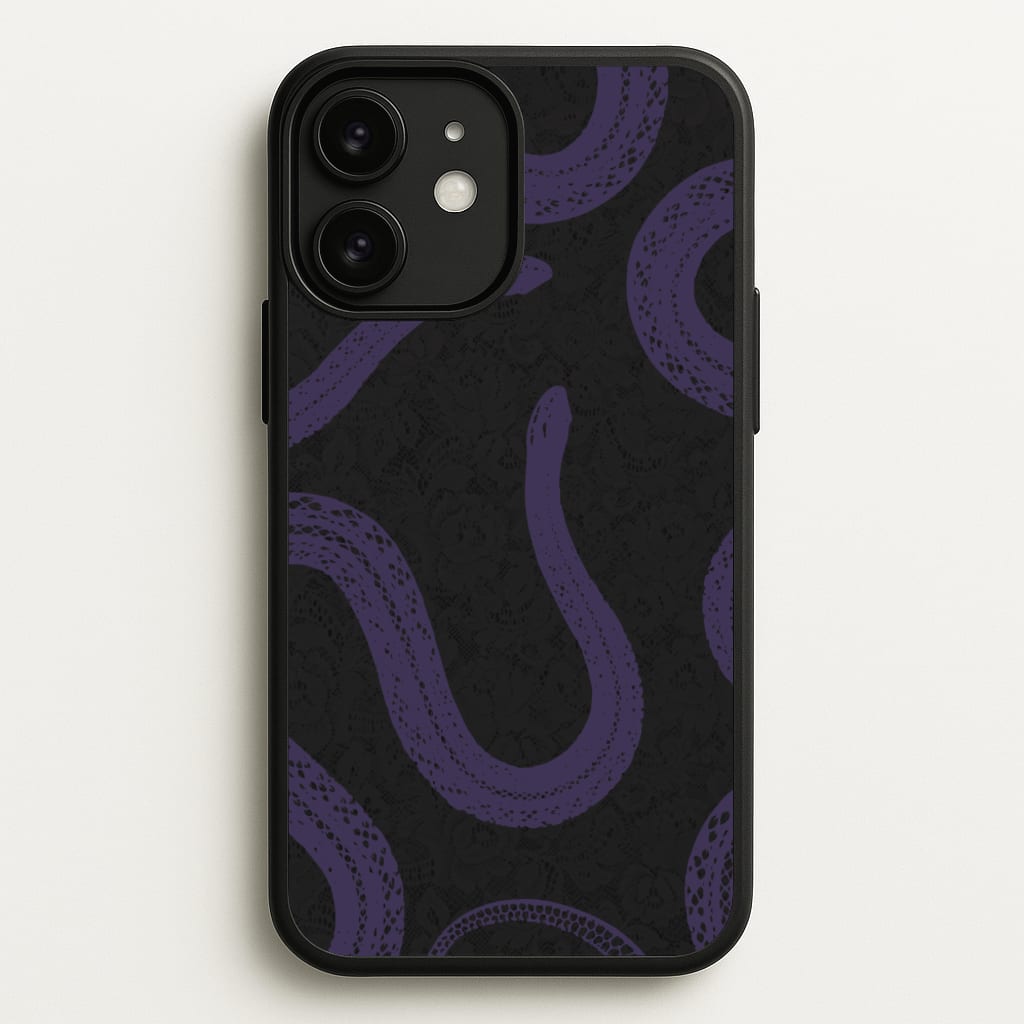 Snakes And Lace Pattern - Goth Aesthetic Phone Case for iPhone 11
