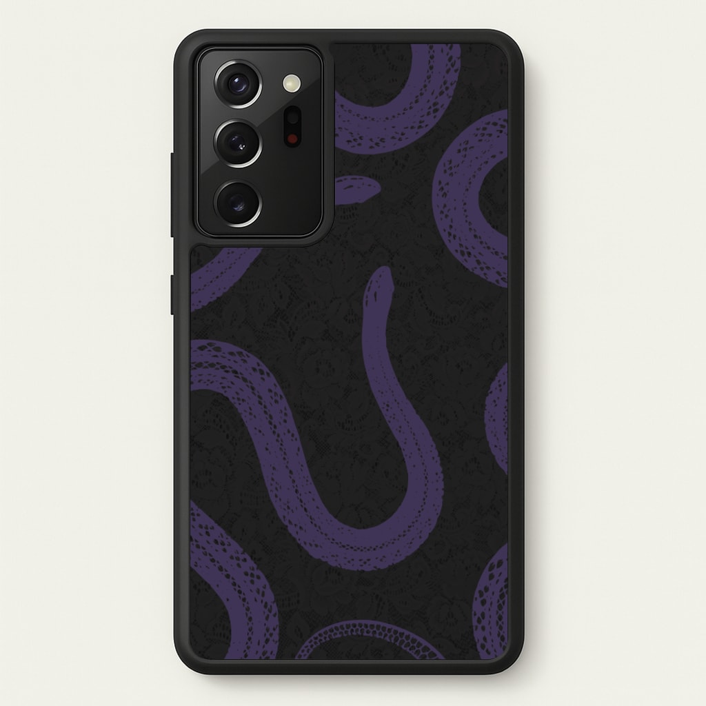 Snakes And Lace Pattern - Goth Aesthetic Phone Case for Galaxy Note 20 Ultra