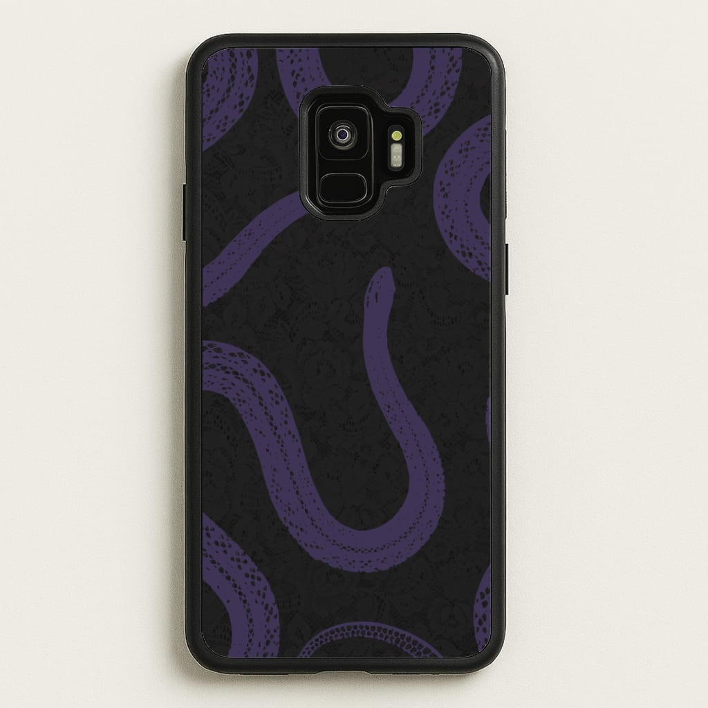 Snakes And Lace Pattern - Goth Aesthetic Phone Case for Galaxy S9