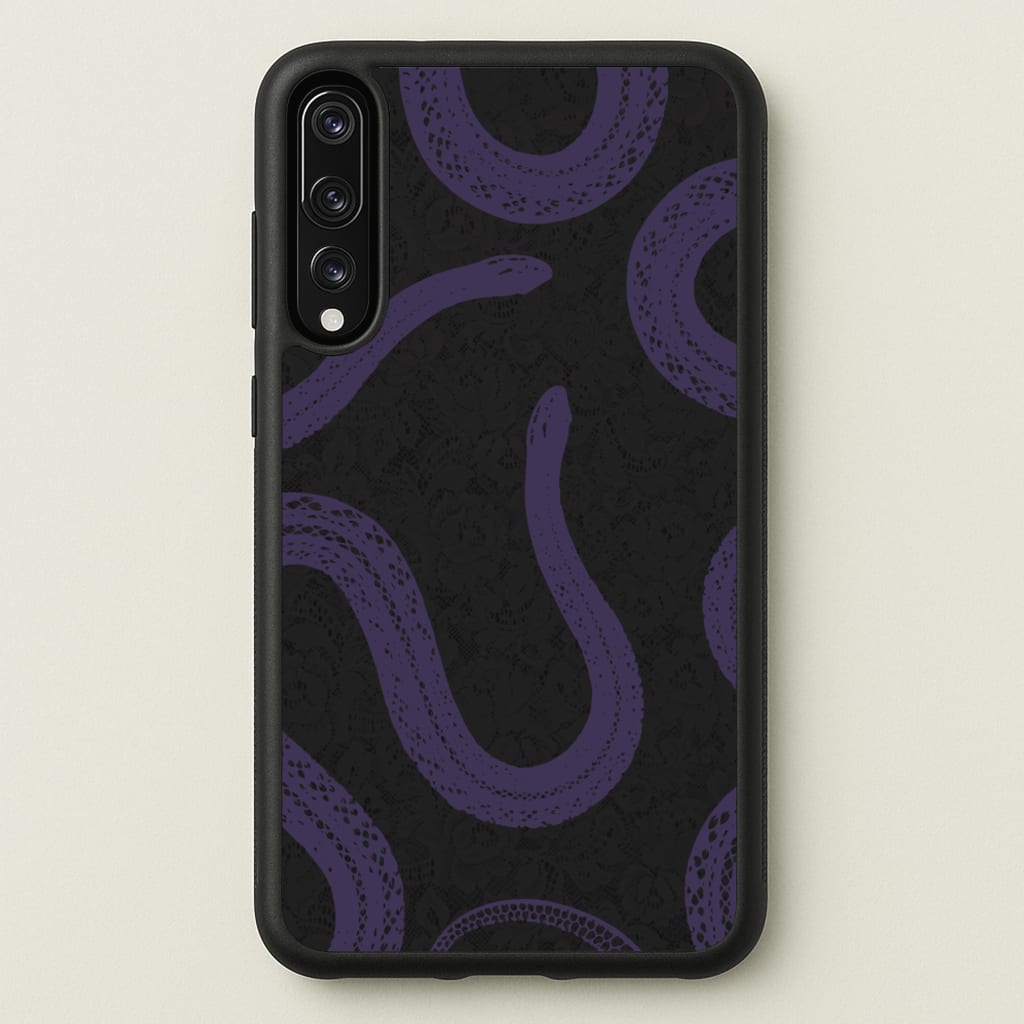 Snakes And Lace Pattern - Goth Aesthetic Phone Case for Huawei P20 Pro