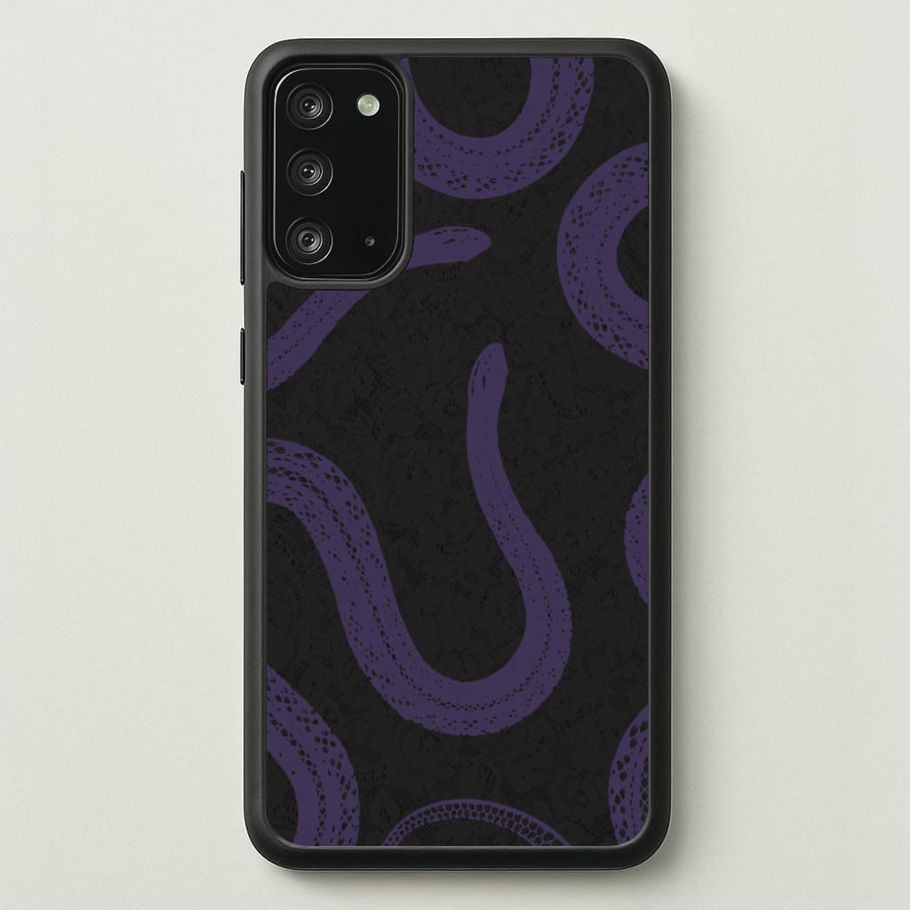 Snakes And Lace Pattern - Goth Aesthetic Phone Case for Galaxy Note 20