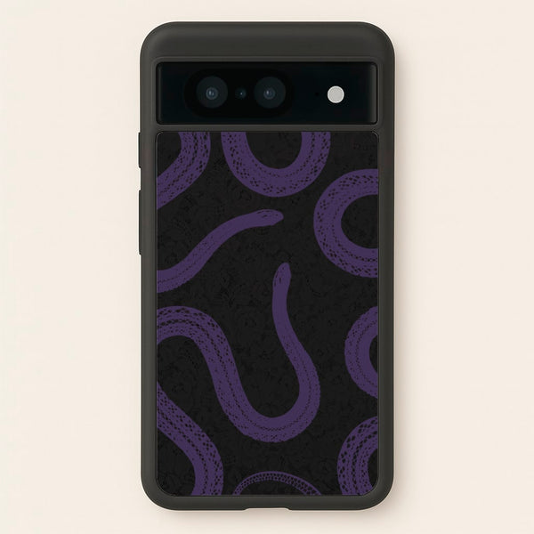 Snakes And Lace Pattern - Goth Aesthetic Phone Case for Google Pixel 8