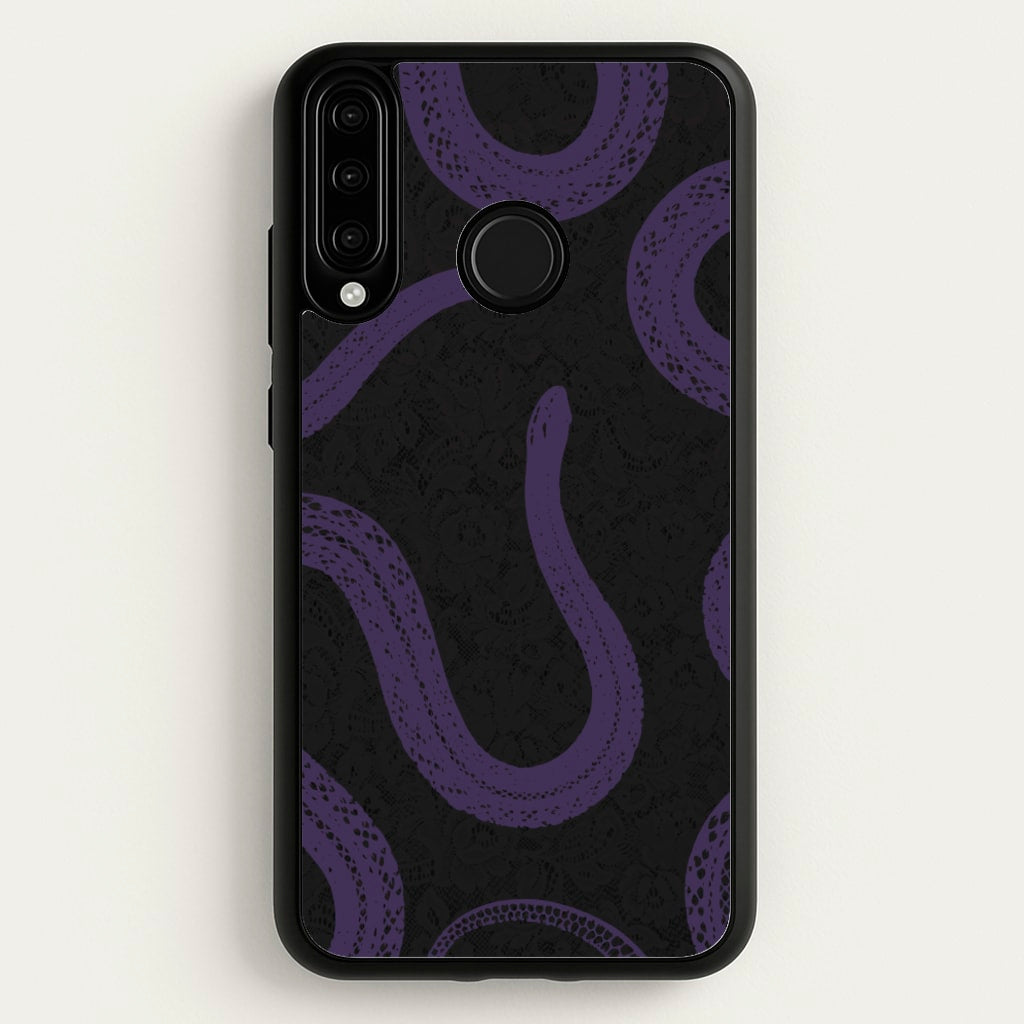 Snakes And Lace Pattern - Goth Aesthetic Phone Case for Huawei P30 Lite