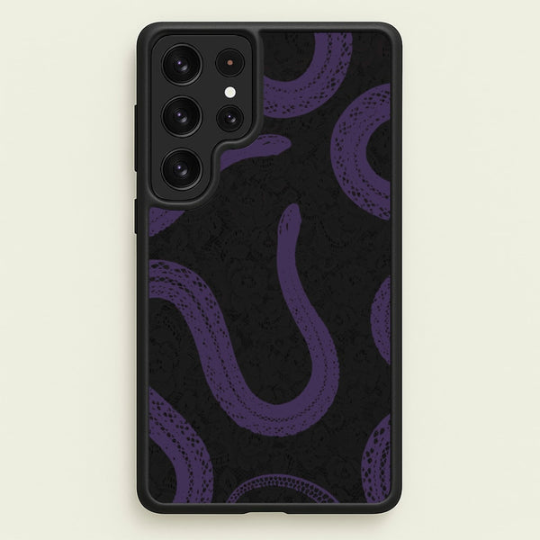 Snakes And Lace Pattern - Goth Aesthetic Phone Case for Galaxy S22 Ultra