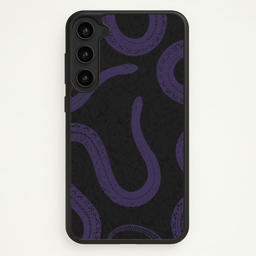 Snakes And Lace Pattern - Goth Aesthetic Phone Case for Galaxy S23 Plus