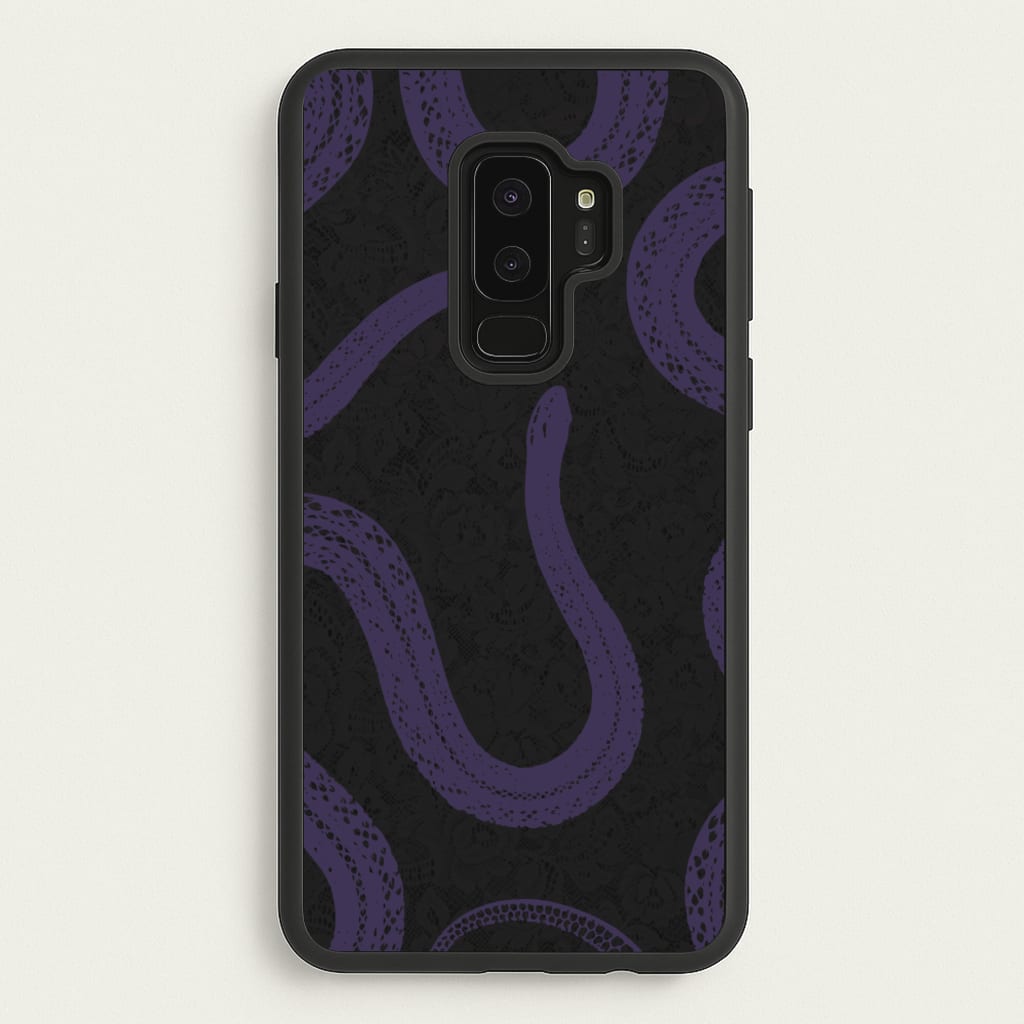 Snakes And Lace Pattern - Goth Aesthetic Phone Case for Galaxy S9 Plus