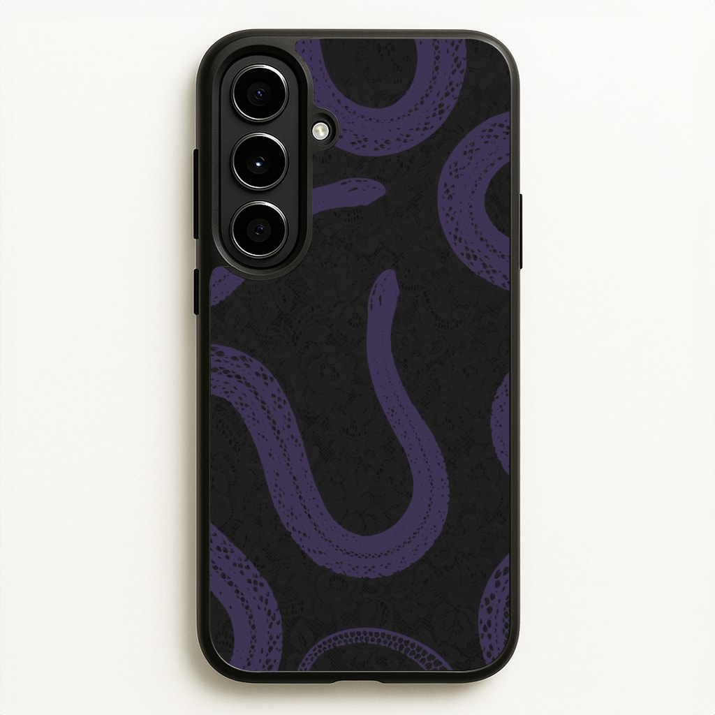 Snakes And Lace Pattern - Goth Aesthetic Phone Case for Galaxy A56