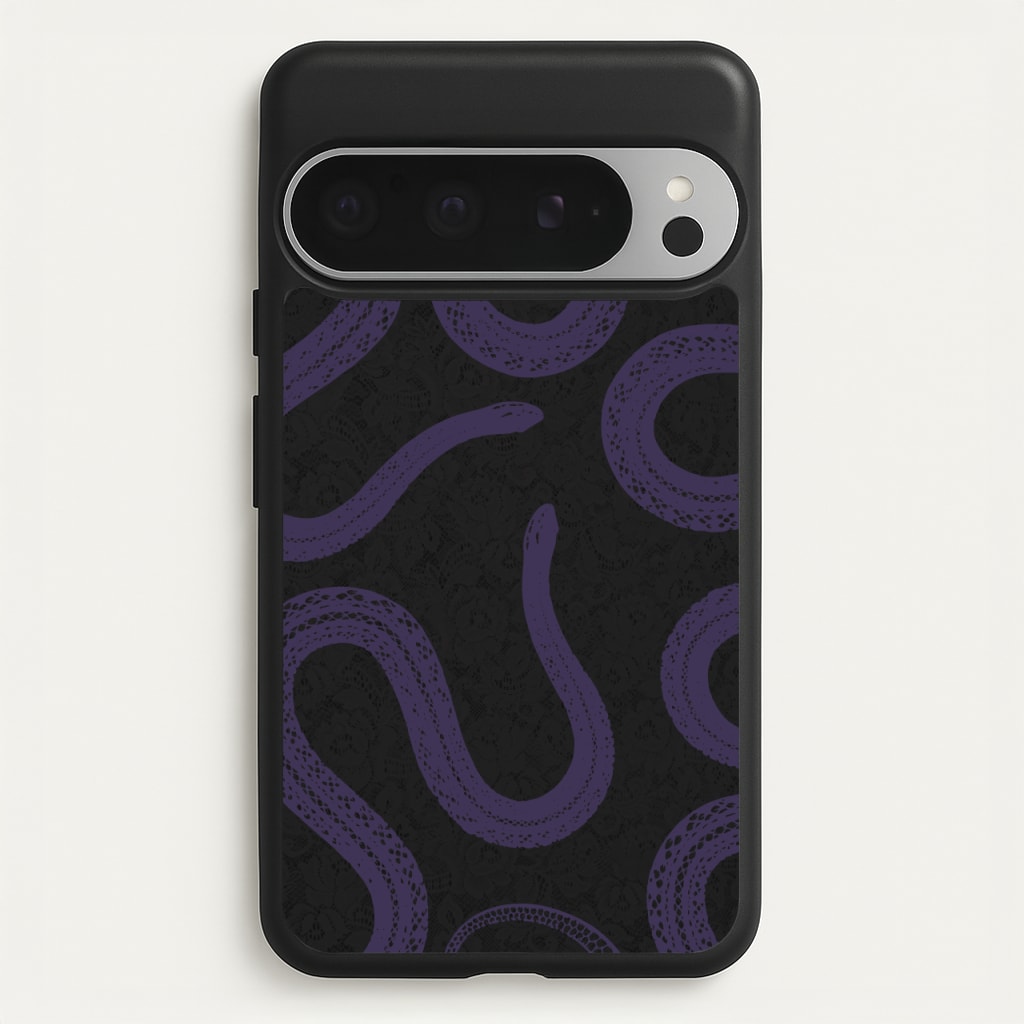 Snakes And Lace Pattern - Goth Aesthetic Phone Case for Google Pixel 9 Pro XL