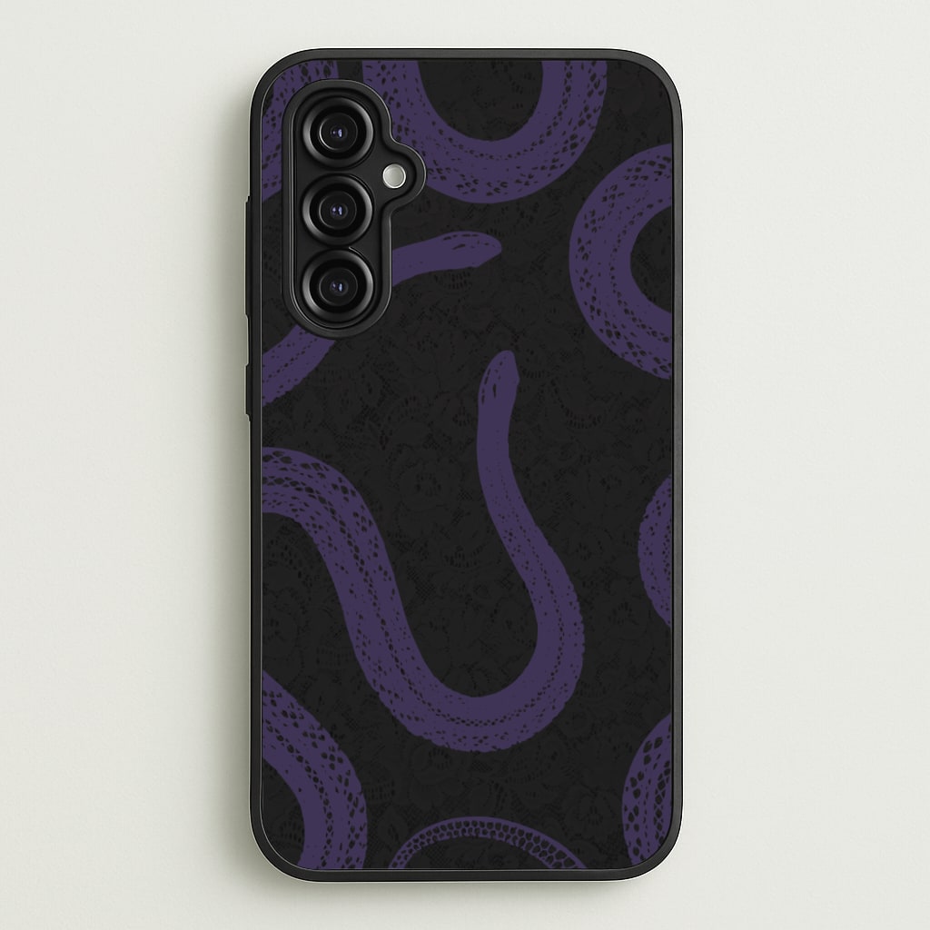 Snakes And Lace Pattern - Goth Aesthetic Phone Case for Galaxy A14