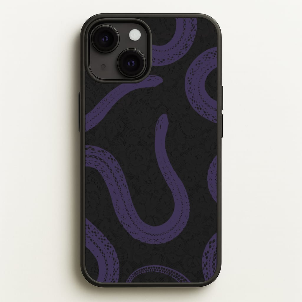 Snakes And Lace Pattern - Goth Aesthetic Phone Case for iPhone 13 Mini