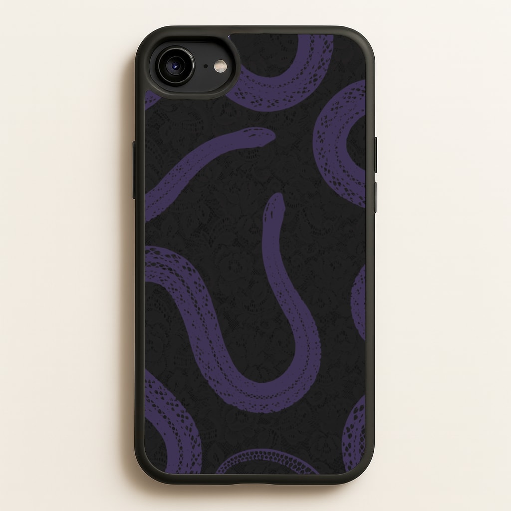 Snakes And Lace Pattern - Goth Aesthetic Phone Case for iPhone 6 / 7 / 8 / SE